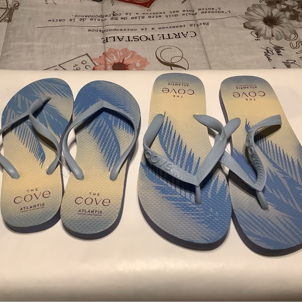 The Cove Atlantis Blue Gradient Flip Flops - Pair (His and Hers)
